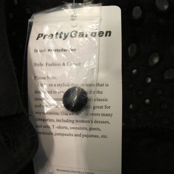 Pretty Garden Women's Lace Sheer Button Down Blouse Long Sleeve Collared W Tags - Picture 5 of 7